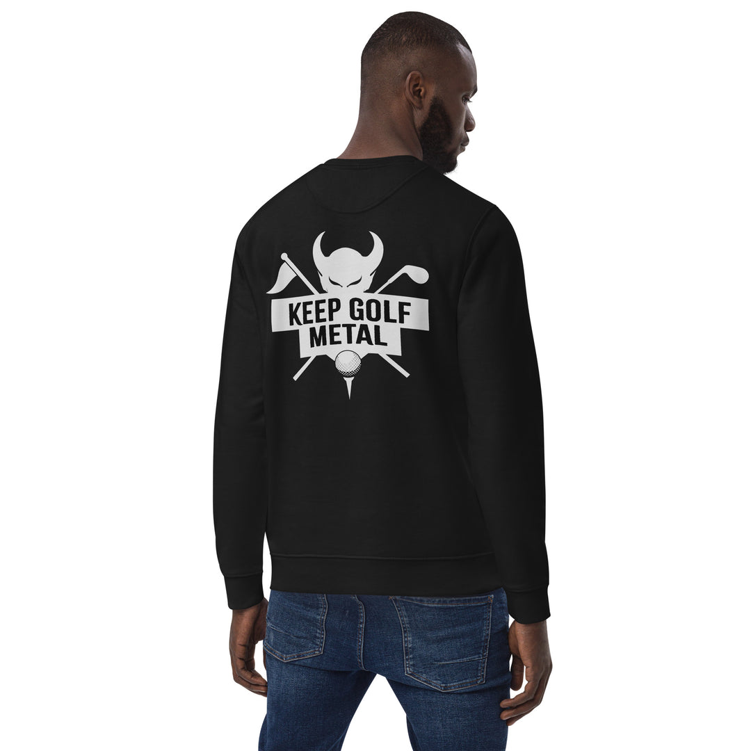 KGM Logo Embroidered Front Sweatshirt with Printed Logo On Back