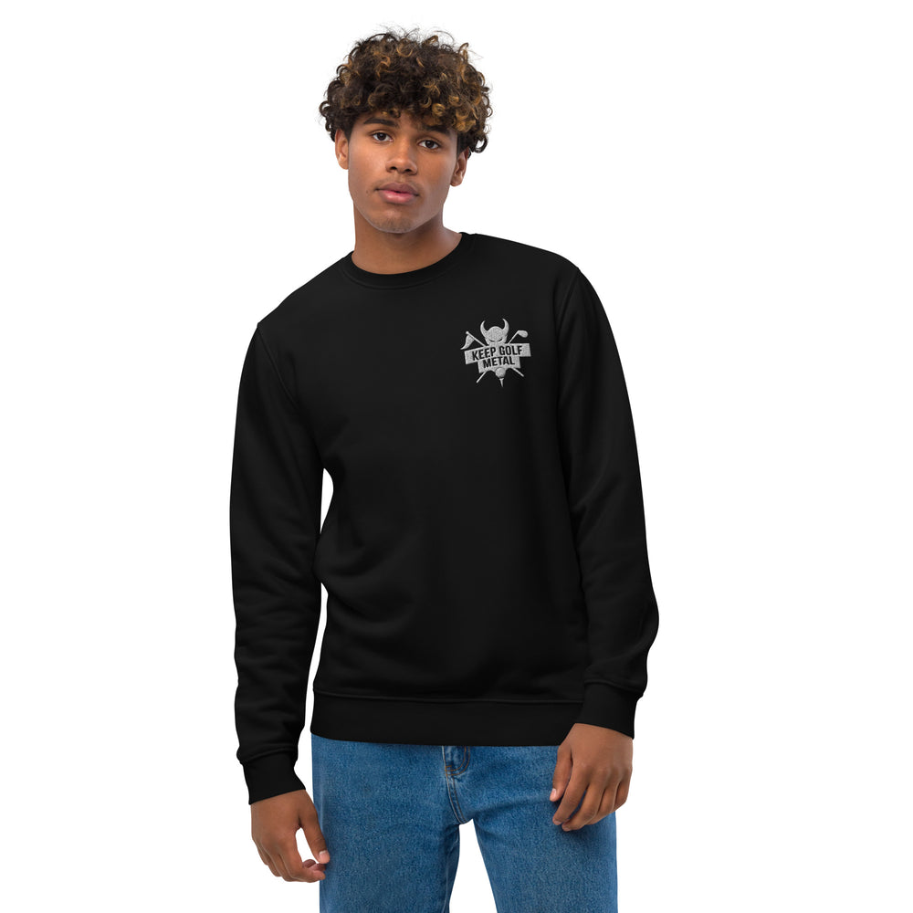 KGM Logo Embroidered Front Sweatshirt with Printed Logo On Back
